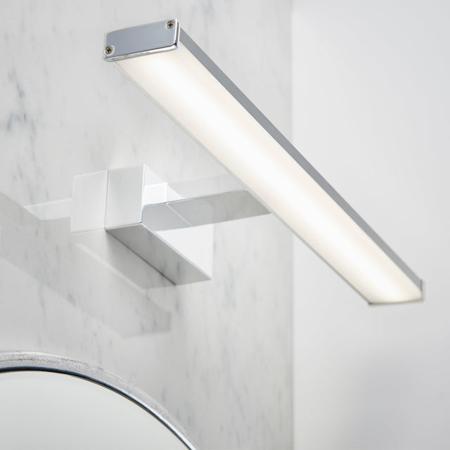 Endon Lighting - 76658 - Endon Lighting 76658 Axis Bathroom Wall Light Chrome effect & frosted plastic Non-dimmable