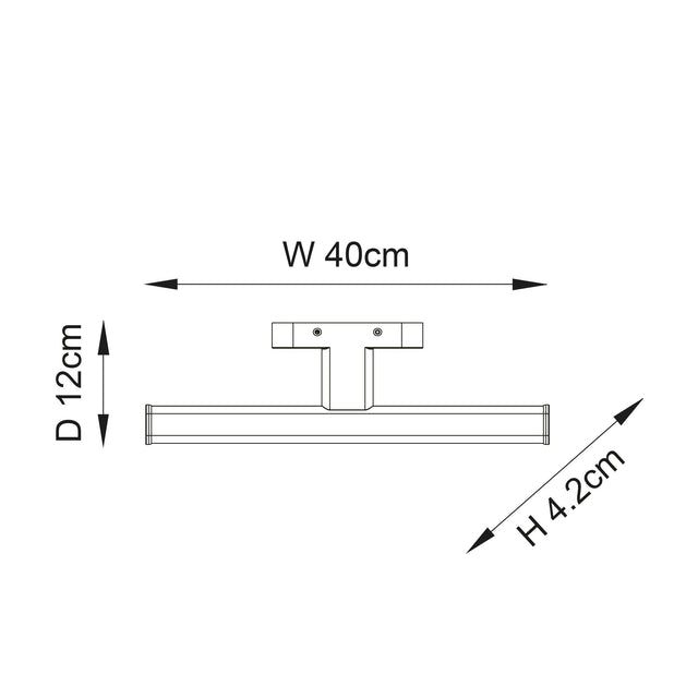 Endon Lighting - 76658 - Endon Lighting 76658 Axis Bathroom Wall Light Chrome effect & frosted plastic Non-dimmable