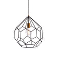 Endon Lighting - 76686 - Endon Lighting 76686 Deco Indoor Pendant Light Matt black & satin gold paint Dimmable