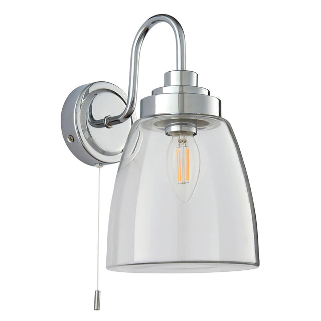 Endon Lighting - 77088 - Endon Lighting 77088 Ashbury Bathroom Wall Light Clear glass & chrome plate Non-dimmable