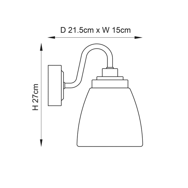 Endon Lighting - 77088 - Endon Lighting 77088 Ashbury Bathroom Wall Light Clear glass & chrome plate Non-dimmable