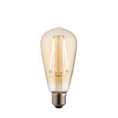 Endon Lighting - 77107 - Endon Lighting 77107 E27 LED filament pear Un-Zoned Accessories Amber glass Non-dimmable