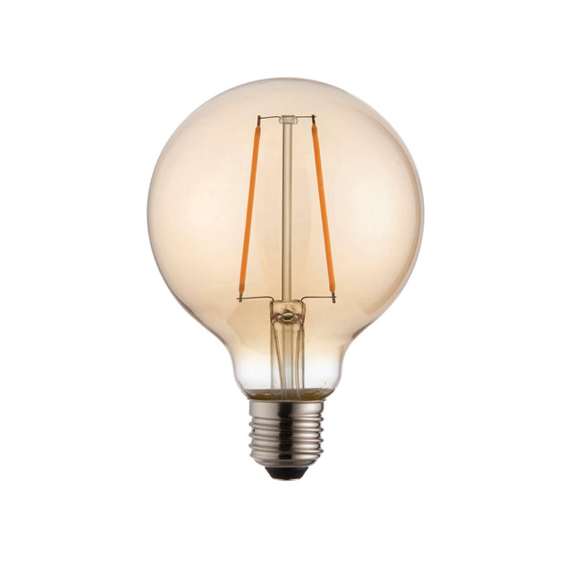 Endon Lighting - 77109 - Endon Lighting 77109 E27 LED filament globe Un-Zoned Accessories Amber glass Non-dimmable