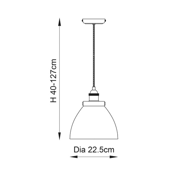 Endon Lighting - 77272 - Endon Lighting 77272 Hansen Indoor Pendant Light Antique brass plate & clear glass Dimmable