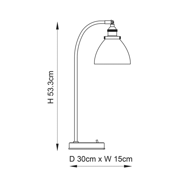 Endon Lighting - 77859 - Endon Lighting 77859 Hansen Indoor Table Lamps Antique brass plate & clear glass Non-dimmable