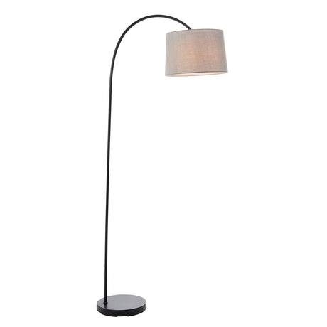Endon Lighting - 78163 - Endon Lighting 78163 Carlson Indoor Floor Lamps Matt black & light grey fabric Non-dimmable