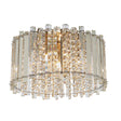 Endon Lighting - 78698 - Endon Lighting 78698 Hanna Indoor Flush Light Clear crystal glass & chrome plate Dimmable