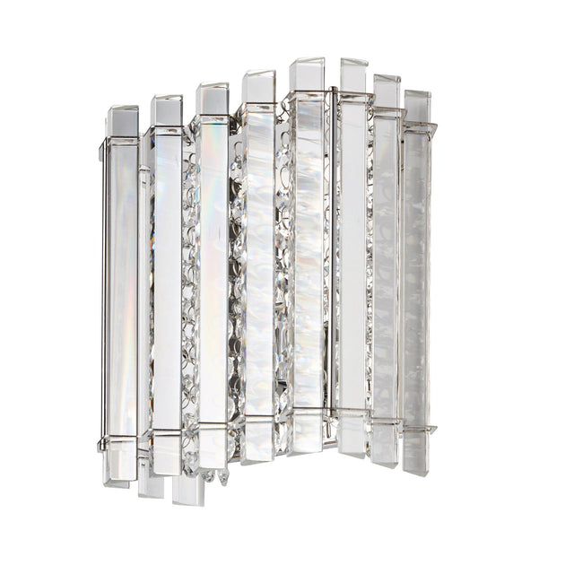 Endon Lighting - 78700 - Endon Lighting 78700 Hanna Indoor Wall Light Clear crystal glass & chrome plate Dimmable