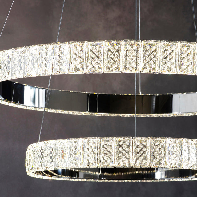 Endon Lighting - 78701 - Endon Lighting 78701 Celeste Indoor Pendant Light Chrome plate & clear crystal Dimmable