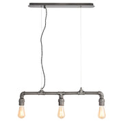 Endon Lighting - 78764 - Endon Lighting 78764 Pipe Indoor Pendant Light Aged pewter paint Dimmable