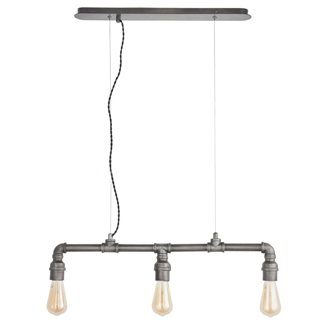 Endon Lighting - 78764 - Endon Lighting 78764 Pipe Indoor Pendant Light Aged pewter paint Dimmable