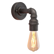 Endon Lighting - 78765 - Endon Lighting 78765 Pipe Indoor Wall Light Aged pewter paint Dimmable