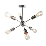 Endon Lighting - 79469 - Endon Lighting 79469 Rubens Indoor Semi flush Light Chrome plate Dimmable