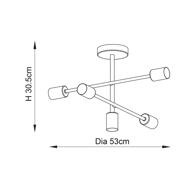 Endon Lighting - 79502 - Semi Flush Light