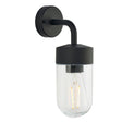 Endon Lighting - 79792 - Endon Lighting 79792 North Outdoor Wall Light Textured matt black & clear glass Dimmable