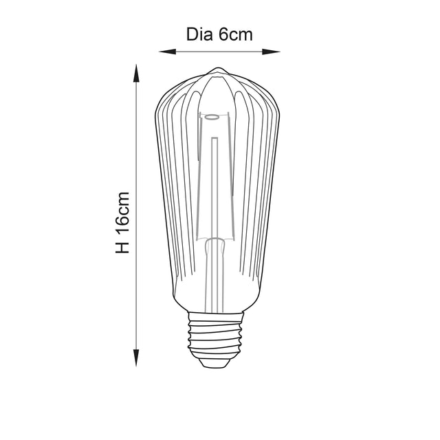 Endon Lighting - 80180 - Endon Lighting 80180 Ribb Pear Un-Zoned Accessories Clear glass Non-dimmable