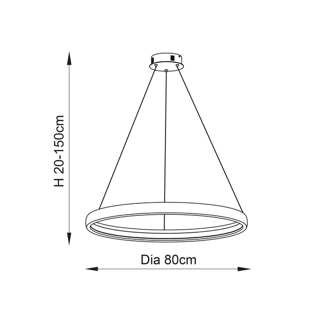 Endon Lighting - 80629 - Endon Lighting 80629 Staten Indoor Pendant Light Matt white paint & white silicone Dimmable