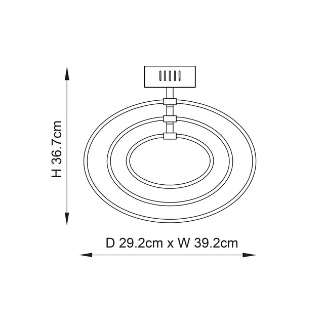 Endon Lighting - 80682 - Semi Flush Light