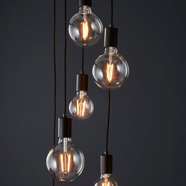 Endon Lighting - 81535 - Endon Lighting 81535 Studio Indoor Pendant Light Matt black Dimmable