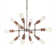 Endon Lighting - 81609 - Endon Lighting 81609 Hal Indoor Pendant Light Aged copper & aged pewter plate Dimmable