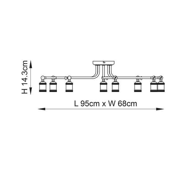 Endon Lighting - 81610 - Semi Flush Light