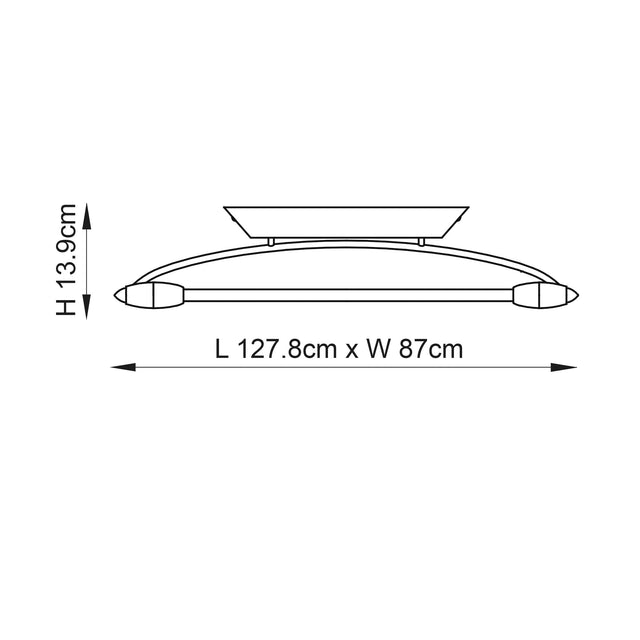 Endon Lighting - 81691 - Endon Lighting 81691 Harper LED Indoor Flush Light Chrome plate & opal glass Non-dimmable