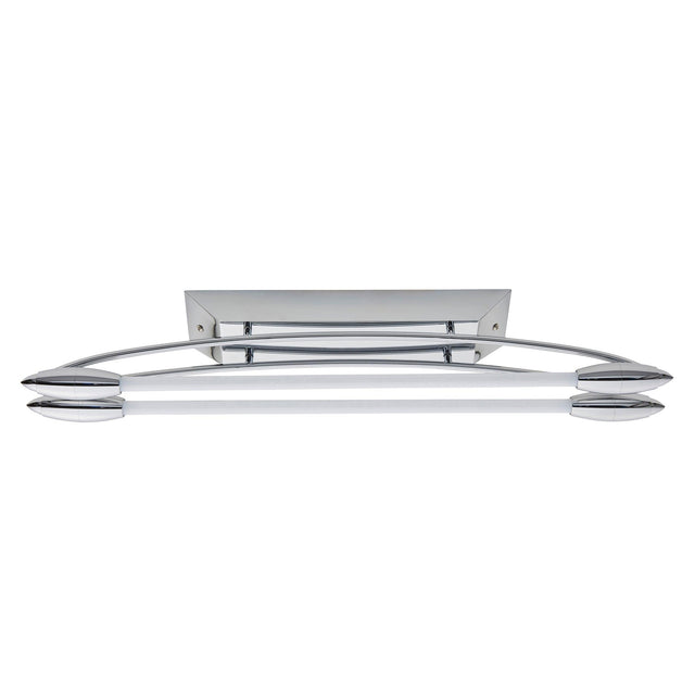 Endon Lighting - 81693 - Endon Lighting 81693 Harper LED Indoor Flush Light Chrome plate & opal glass Non-dimmable