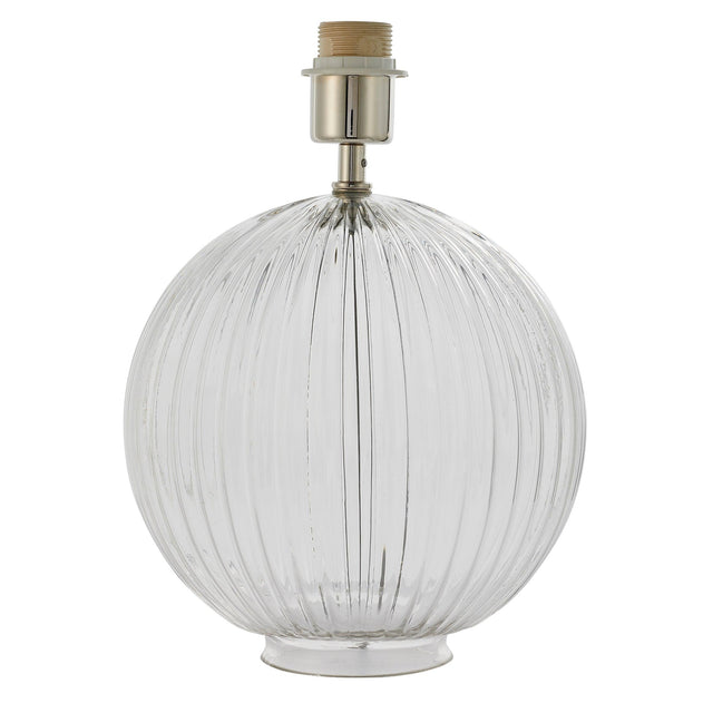 Endon Lighting - 81896 - Endon Lighting 81896 Jemma Indoor Table Lamps Clear ribbed glass & satin nickel plate Non-dimmable