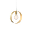 Endon Lighting - 81921 - Endon Lighting 81921 Hoop Indoor Pendant Light Brushed brass plate Dimmable