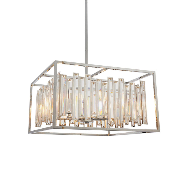 Endon Lighting - 81931 - Endon Lighting 81931 Acadia Indoor Pendant Light Clear crystal & chrome plate Dimmable