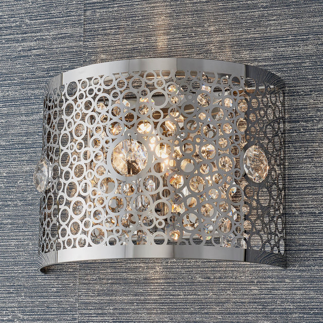 Endon Lighting - 81976 - Endon Lighting 81976 Fayola Indoor Wall Light Chrome plate & clear crystal Dimmable