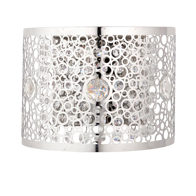 Endon Lighting - 81976 - Endon Lighting 81976 Fayola Indoor Wall Light Chrome plate & clear crystal Dimmable