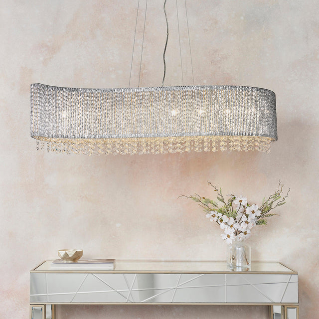 Endon Lighting - 81979 - Endon Lighting 81979 Galina Indoor Pendant Light Chrome plate & clear crystal Dimmable