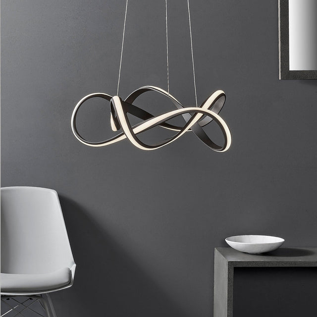 Endon Lighting - 90322 - Endon Lighting 90322 Synergy Indoor Pendant Light Textured coffee paint & white silicone Dimmable