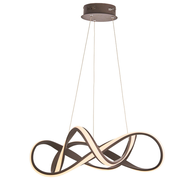 Endon Lighting - 90322 - Endon Lighting 90322 Synergy Indoor Pendant Light Textured coffee paint & white silicone Dimmable