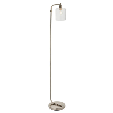 Endon Lighting - 90557 - Endon Lighting 90557 Toledo Indoor Floor Lamps Brushed nickel plate & clear glass Non-dimmable