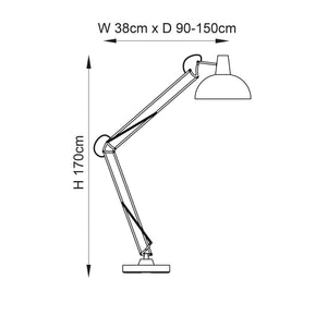 Endon Lighting - 90592 - Endon Lighting 90592 Marshall Indoor Floor Lamps Slate grey Non-dimmable