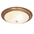 Endon Lighting - 91121 - Endon Lighting 91121 Atlas Indoor Flush Light Antique brass plate & frosted glass Dimmable