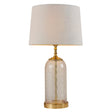 Endon Lighting - 91215 - Endon Lighting 91215 Wistow & Mia Indoor Table Lamps Solid brass, clear glass & natural linen Non-dimmable