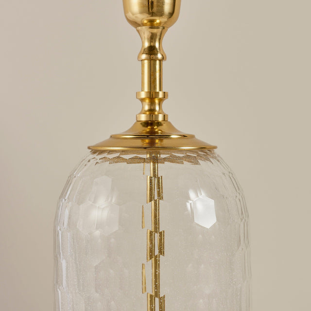 Endon Lighting - 91215 - Endon Lighting 91215 Wistow & Mia Indoor Table Lamps Solid brass, clear glass & natural linen Non-dimmable