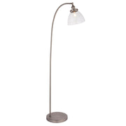 Endon Lighting - 91741 - Endon Lighting 91741 Hansen Indoor Floor Lamps Brushed silver paint & clear glass Non-dimmable