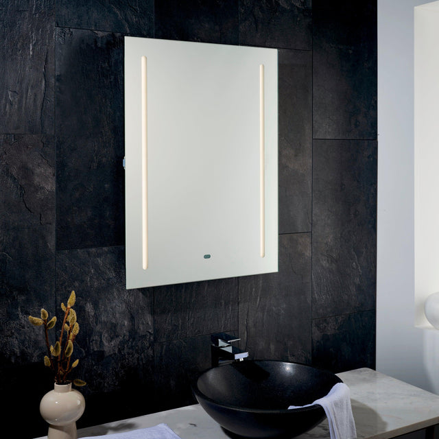 Endon Lighting - 91833 - Endon Lighting 91833 Nero Bathroom Wall Light Mirrored glass & matt silver paint Non-dimmable