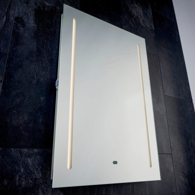 Endon Lighting - 91833 - Endon Lighting 91833 Nero Bathroom Wall Light Mirrored glass & matt silver paint Non-dimmable