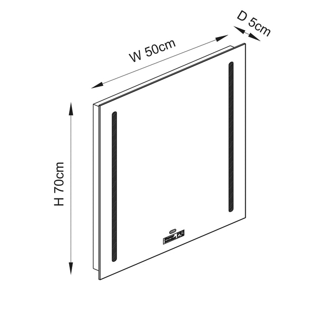 Endon Lighting - 91833 - Endon Lighting 91833 Nero Bathroom Wall Light Mirrored glass & matt silver paint Non-dimmable