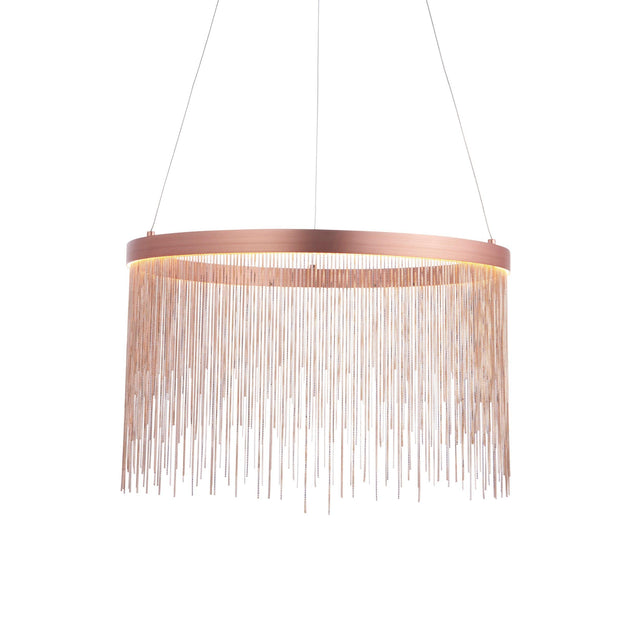 Endon Lighting - 92178 - Endon Lighting 92178 Zelma Indoor Pendant Light Brushed copper plate & copper Non-dimmable