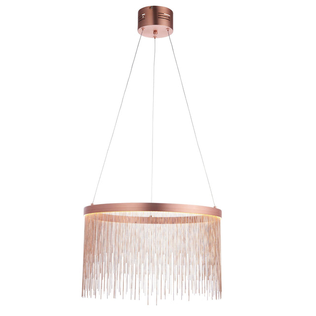 Endon Lighting - 92178 - Endon Lighting 92178 Zelma Indoor Pendant Light Brushed copper plate & copper Non-dimmable