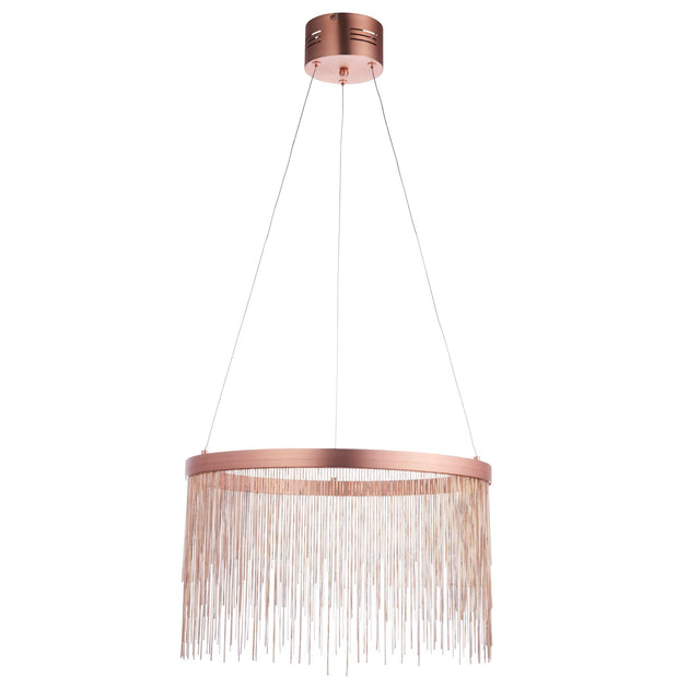 Endon Lighting - 92178 - Endon Lighting 92178 Zelma Indoor Pendant Light Brushed copper plate & copper Non-dimmable