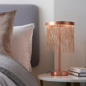 Endon Lighting - 92179 - Endon Lighting 92179 Zelma Indoor Table Lamps Brushed copper plate & copper Non-dimmable