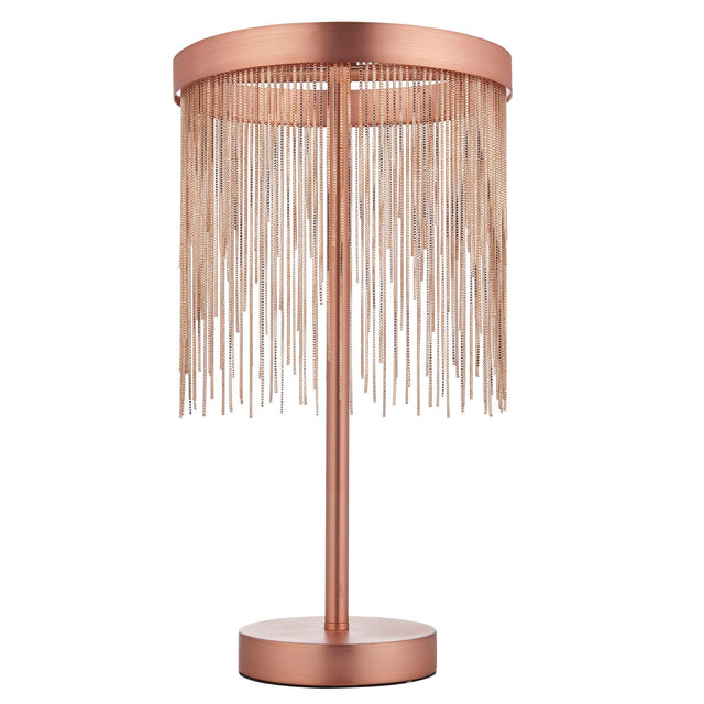 Endon Lighting - 92179 - Endon Lighting 92179 Zelma Indoor Table Lamps Brushed copper plate & copper Non-dimmable