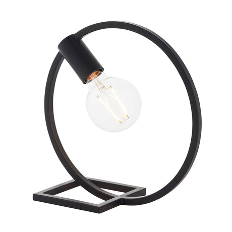 Endon Lighting - 92222 - Endon Lighting 92222 Shape Circle Indoor Table Lamps Matt black Non-dimmable